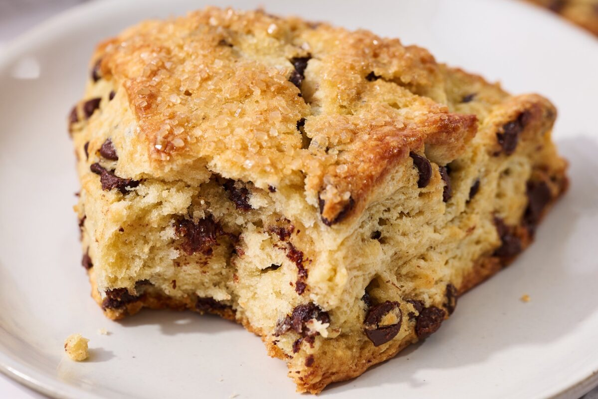 ck, golden-brown and freshly baked, with a crispy sugar topping and rich chocolate chips.